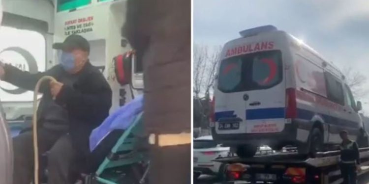 Belediyenin ambulansını ‘içinde hasta varken’ haczettiler