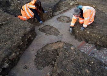 Süpermarket inşaatında Antik Roma mozaiği keşfedildi!